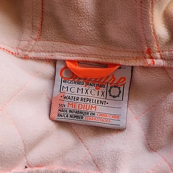 Empyre Bright Orange Full Zip Rain Jacket Size Medium - Picture 2 of 7